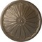 Ekena Millwork Brontes Ceiling Medallion (Fits Canopies up to 3 5/8"), Hnd-Painted Warm Silver, 25 1/2"OD x 5 1/2"P CM25BRWSS - alternate 1